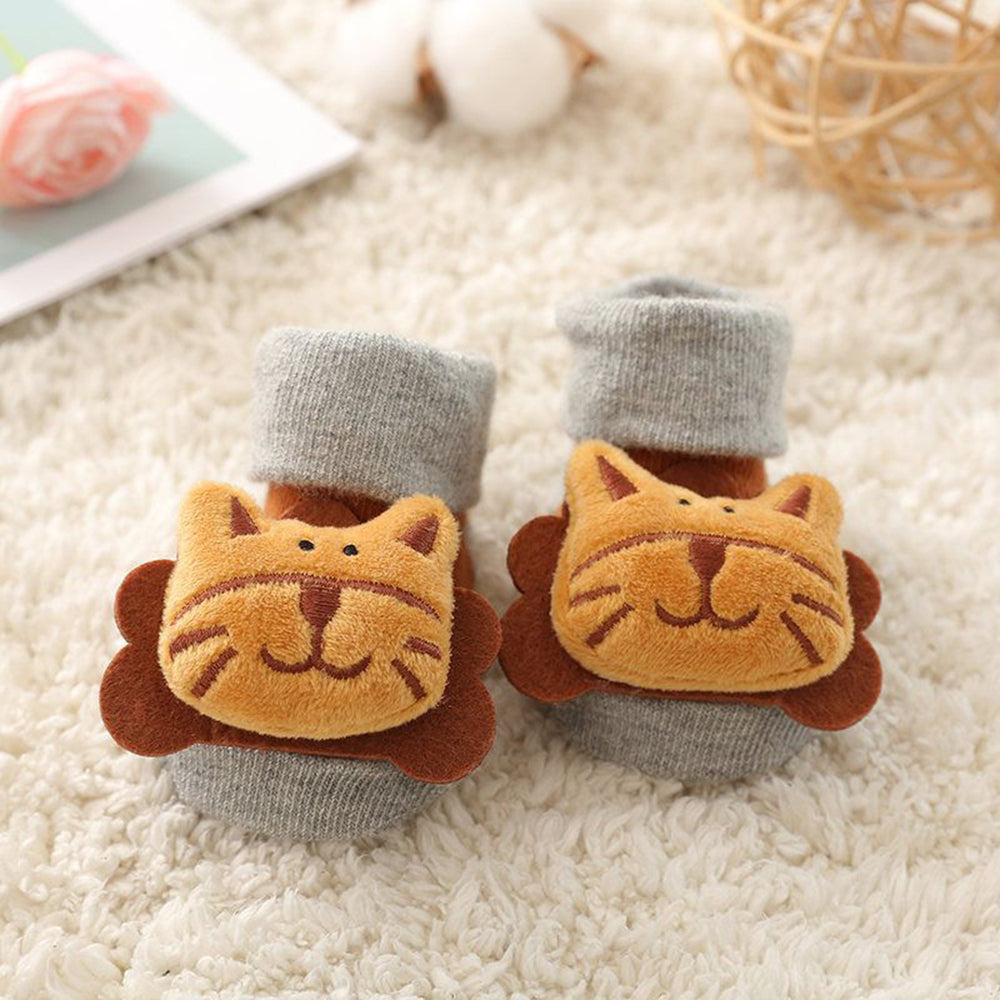 Cute Super Cute Plus Velvet Warm Non-slip Baby Floor Toddler Doll Socks