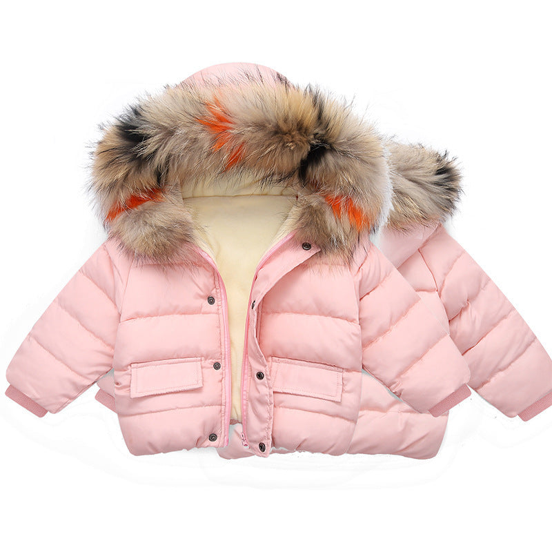 baby girl's hand-stuffed cotton coat