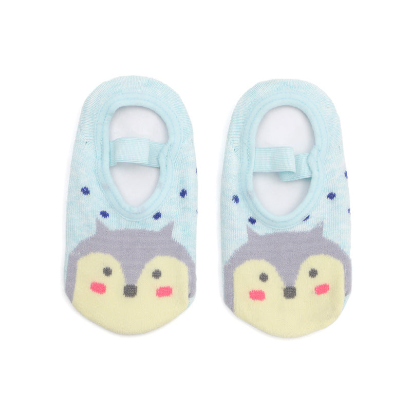 Color: Blue, Size: 12cm - Non-slip animal floor socks