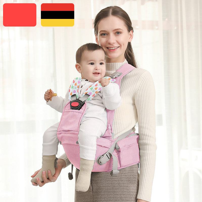 Color: Spring cloud powder - Multifunctional Stool Waist Support, Waist Protection And Baby Holding Artifact