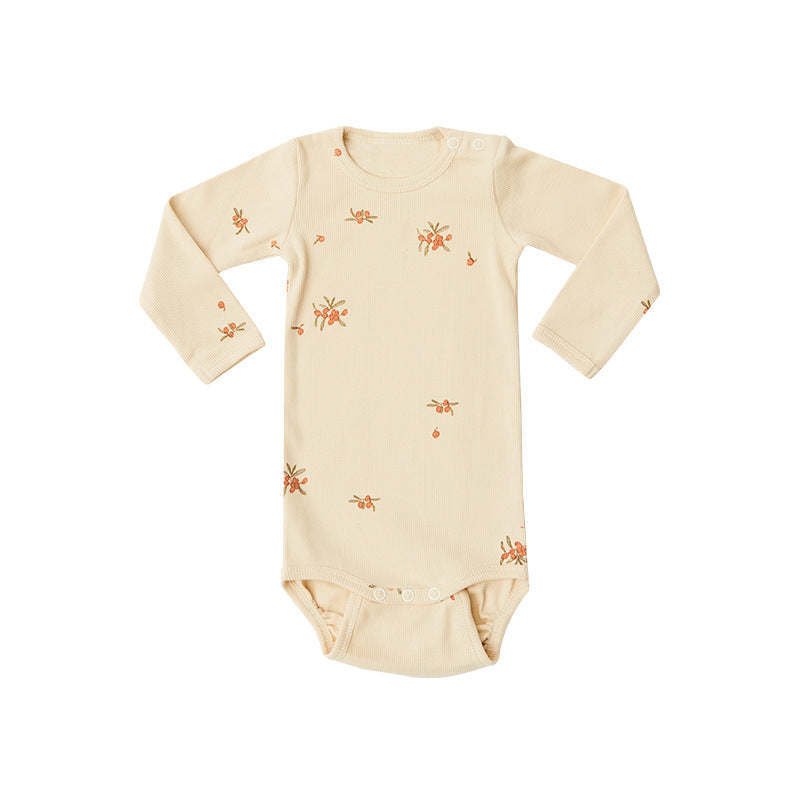 Baby Girl Floral Pattern Cotton Onesies With Pant 1 Pieces Sets
