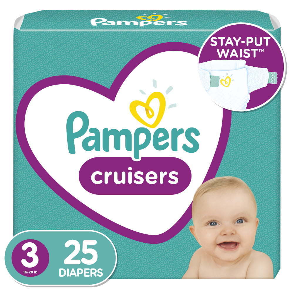 Pampers Cruisers Active Fit Taped Diapers Size 3, 25 Count