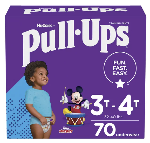 Pull-Ups Boys' Potty Training Underwear Size 5; 3T-4T; 70 Ct