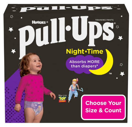 Pull-Ups Girls' Night-Time Training Pants Size 3T-4T; 60 Count