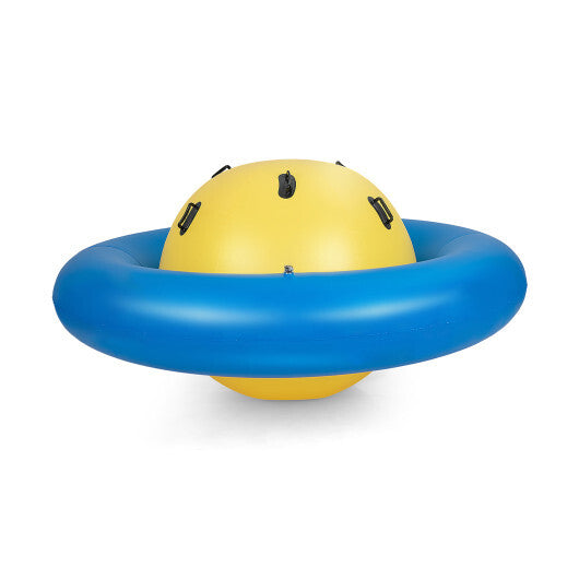 7.5 Foot Giant Inflatable Dome Rocker Bouncer with 6 Built-in Handles for Kids-Blue - Color: Blue