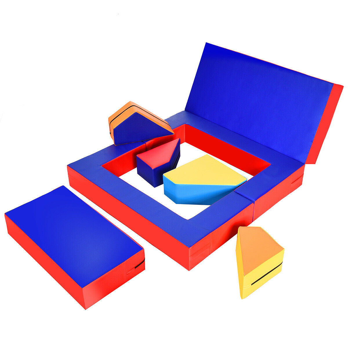 4-in-1 Crawl Climb Foam Shapes Toddler Kids Playset - Color: Multicolor