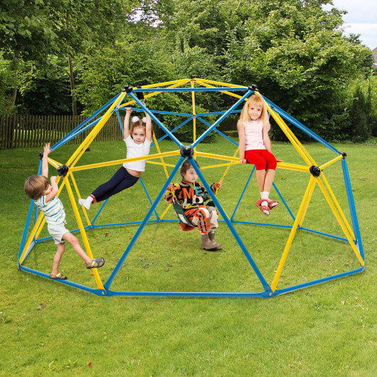 10 Feet Dome Climber with Swing and 800 Lbs Load Capacity-Red