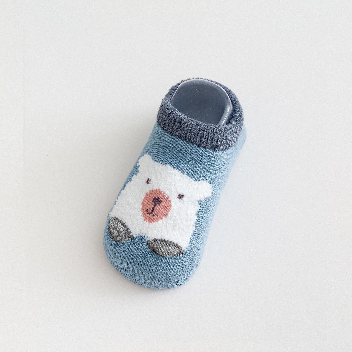 style: E, Size: M - Cute Cartoon Children's Socks Terry Thickened Baby