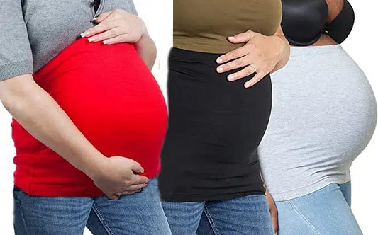 Color: Blue, Ships From: CHINA, Maternity Size: L - 3packs/ Pregnancy  Belly Bands  Maternity & Postpartum Shirt Extender for All Stages of Pregnancy Corset Prenatal Care Shapewear