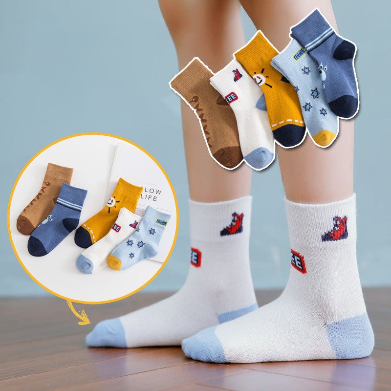 Children's socks autumn and winter combed cotton cartoon