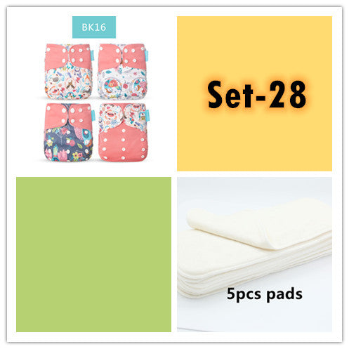 Specification: Set 28 - Washable Eco-friendly Cloth Diaper Ecological Adjustable Nappy Reusable Diaper