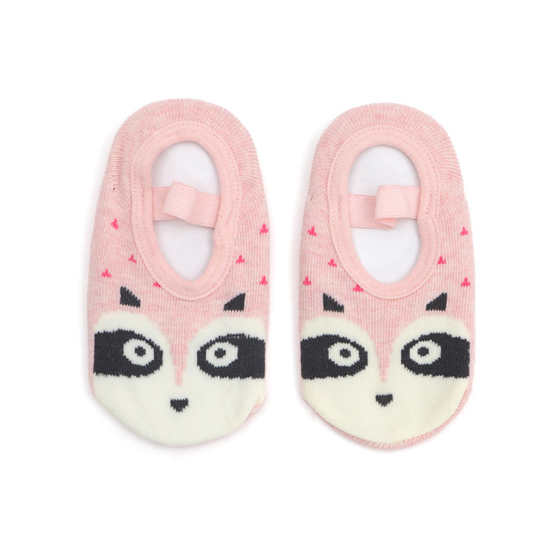 Color: Pink, Size: 12cm - Non-slip animal floor socks