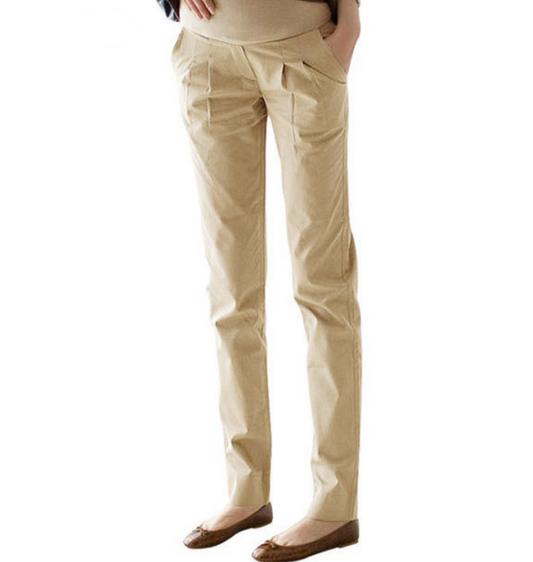 2021 Korean version of pregnant women in spring and autumn new pregnant women's trunks, trendy feet, pencil pants and trousers for pregnant women, 8007