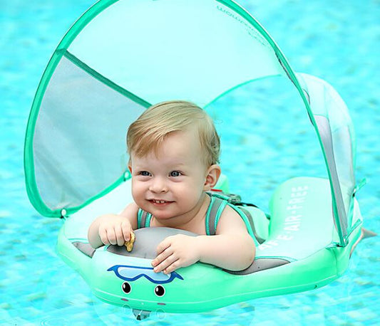 Color: Pink Awning - Baby Swimming Ring Floats