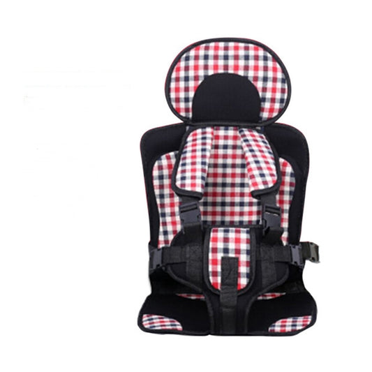 Color: Red lattice large - Infant Safe Seat Mat Portable Baby Safety Seat Children's Chairs Updated Version Thickening Sponge Kids Car Stroller Seats Pad