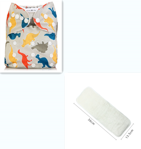 Color: F46 witha diaper - Baby Cloth Diapers, Washable Diapers