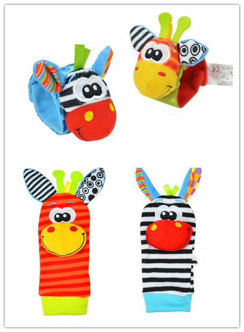 style: Set - Baby Cartoon Bell Wrist Strap Or Socks