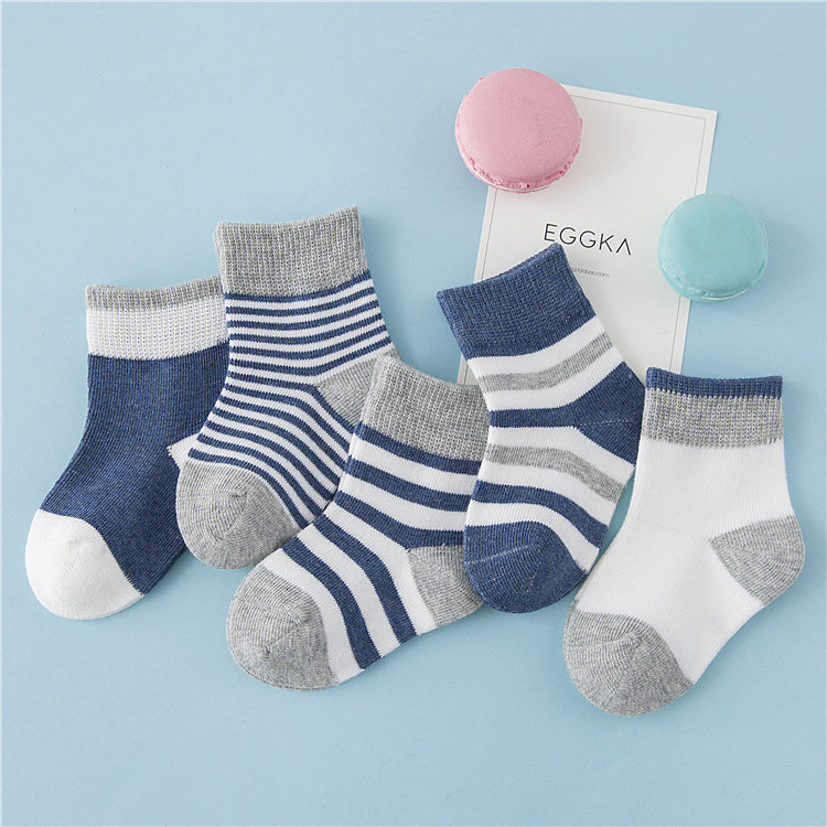 Winter cotton striped socks for children