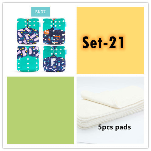Specification: Set 21 - Washable Eco-friendly Cloth Diaper Ecological Adjustable Nappy Reusable Diaper