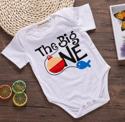 Color: White9, Size: 70cm - 2021 Newborn Baby Clothes Funny 1st Birthday Daddy Letter White Short Sleeve Baby Bodysuits Tiny Cotton Baby Clothes Onesie (China)
