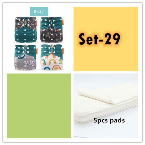 Specification: Set 29 - Washable Eco-friendly Cloth Diaper Ecological Adjustable Nappy Reusable Diaper