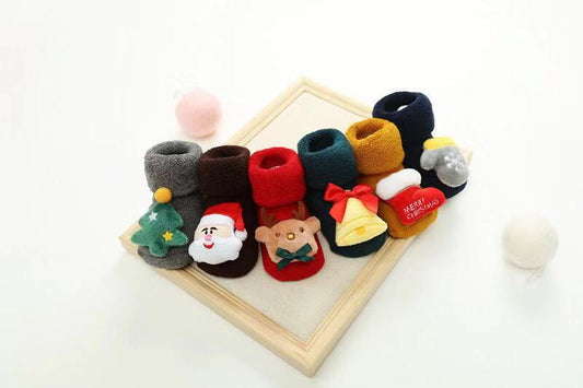 2 Pack Christmas Santa and Christmas Bell Booties