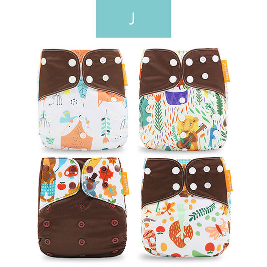 Specification: J - Washable Eco-friendly Cloth Diaper Ecological Adjustable Nappy Reusable Diaper