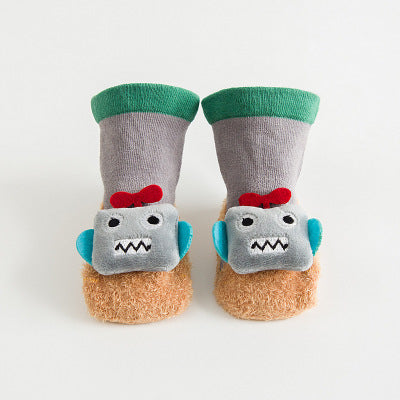 Color: Robot, Kid Sock Size: S - Stitching doll socks baby baby floor socks