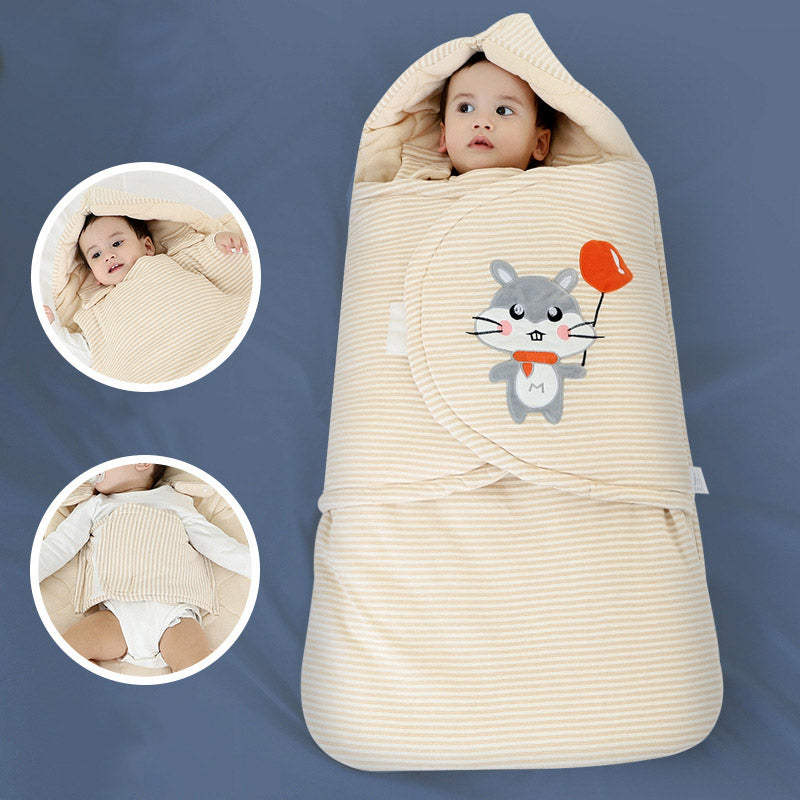 Color: Mouse, Size: 100x52 - Baby Sleeping Bag Thickened Out In Autumn And Winter