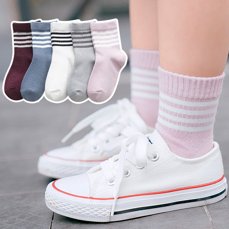 Package post autumn and winter children's socks sports socks 5 pairs