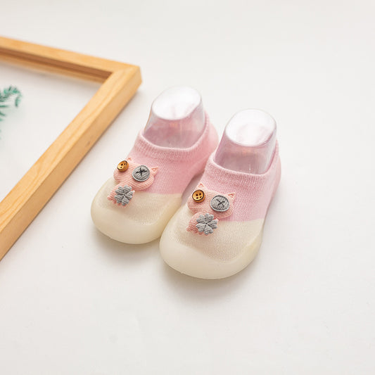 style: A, Shoe size: 22or23 - Children Floor Socks Baby Cartoon Toddler Socks
