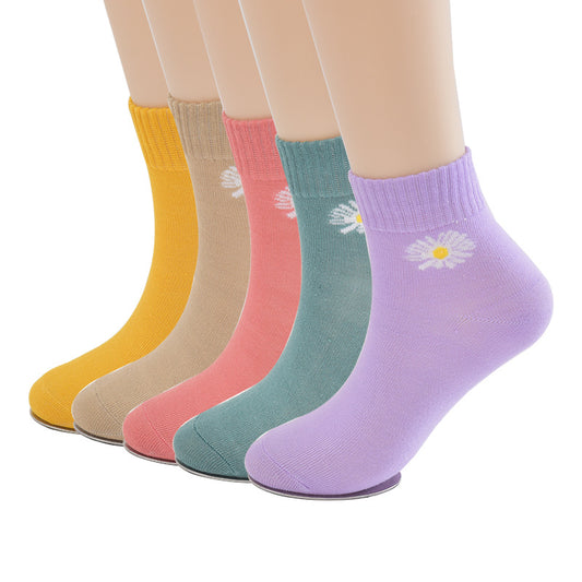 style: H, Size: L - Children's Tube Socks Cute Striped Baby Bear Floor Socks