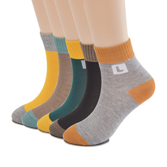 style: G, Size: M - Children's Tube Socks Cute Striped Baby Bear Floor Socks