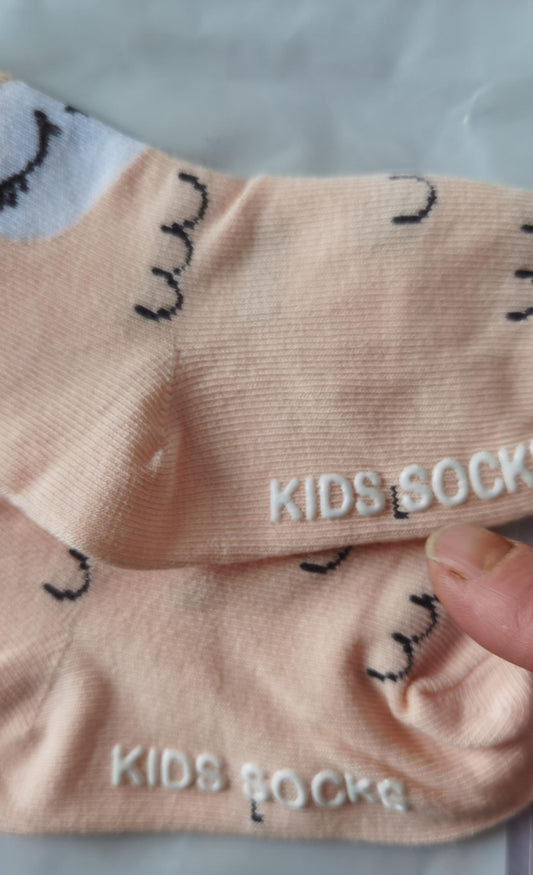 Color: Pink owl, Size: L - New Arrival Newborn Socks Cartoon Cotton Baby Socks No-slip Infant Cotton Socks