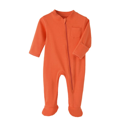 Color: Orange, Child size:  3M - Newborn Clothes Long-Sleeved Baby Onesies