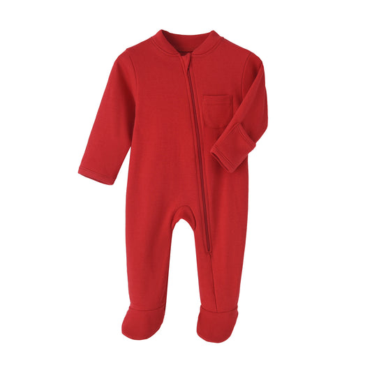 Color: Red, Child size: 9M - Newborn Clothes Long-Sleeved Baby Onesies