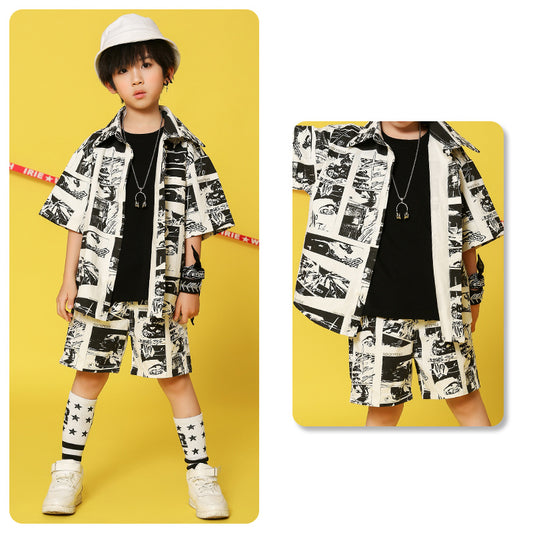 style: E, Child size: 170cm - Fashion All-Match Boy Model Catwalk Suit