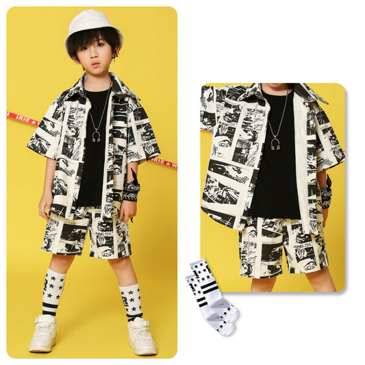 style: G, Child size: 130cm - Fashion All-Match Boy Model Catwalk Suit