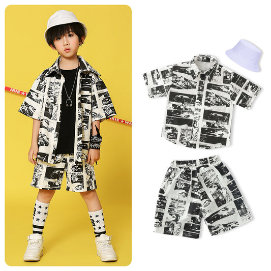 style: B, Child size: 130cm - Fashion All-Match Boy Model Catwalk Suit
