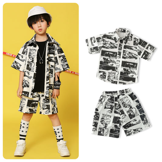 style: A, Child size: 120cm - Fashion All-Match Boy Model Catwalk Suit