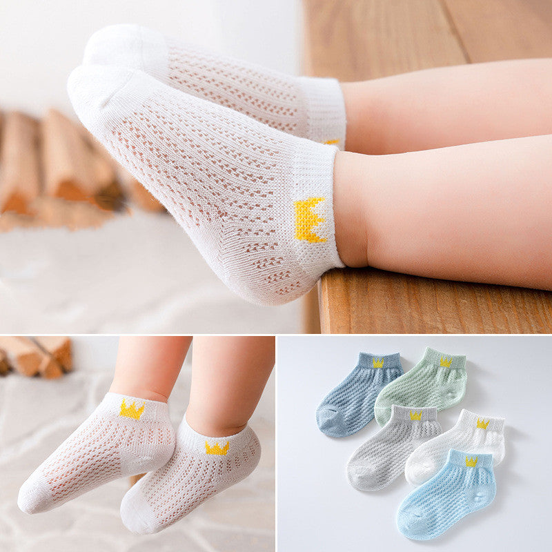 Children's Socks Thin Mesh Boat Socks Pure Breathable Baby Socks