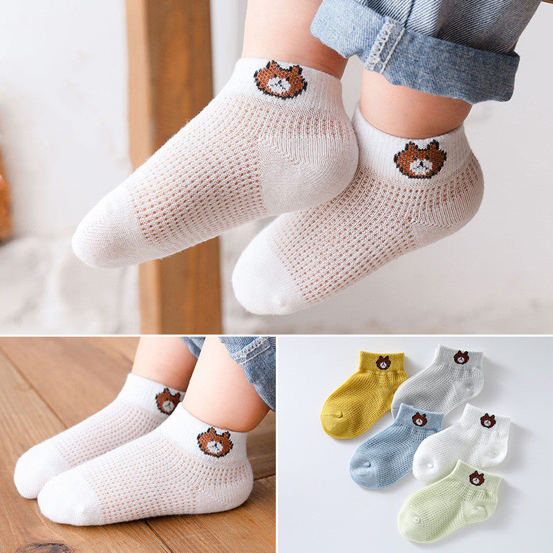 Children's Socks Thin Mesh Boat Socks Pure Breathable Baby Socks