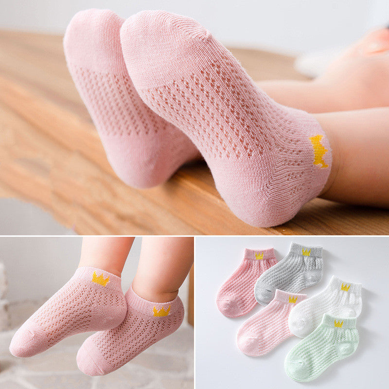 Children's Socks Thin Mesh Boat Socks Pure Breathable Baby Socks