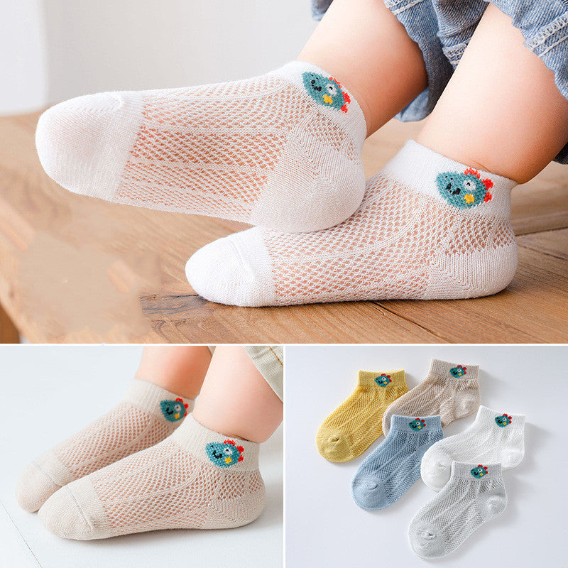 Children's Socks Thin Mesh Boat Socks Pure Breathable Baby Socks