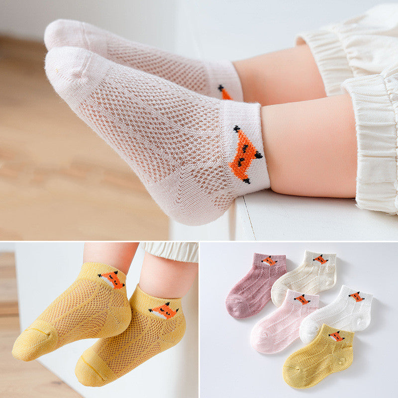 Children's Socks Thin Mesh Boat Socks Pure Breathable Baby Socks