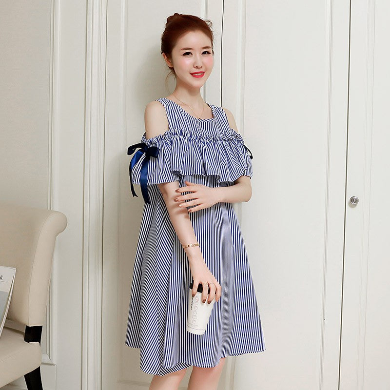 Color: 1style, Size: 2XL - Maternity Dress Summer Dress Maternity Dress Maternity Skirt Maternity Top Maternity Suit Mid-Length Breastfeeding Dress