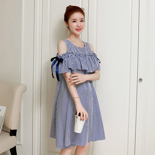 Color: 3style, Size: XL - Maternity Dress Summer Dress Maternity Dress Maternity Skirt Maternity Top Maternity Suit Mid-Length Breastfeeding Dress