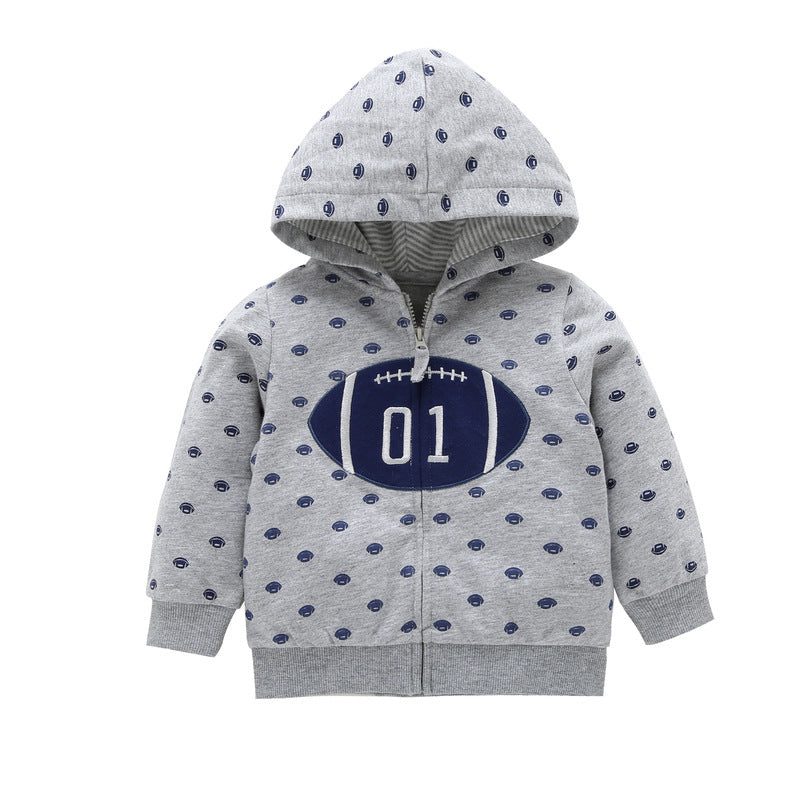 style: Grey, Child size: 24M - 27Kid Toddlers Hoodies Boys Girls Spring  Jacket Little Baby Infant Dinosuar Cartoon Hooded Kids Cute Boys Outwear Sweatshirt