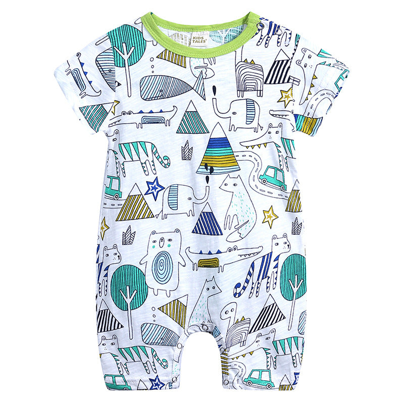 Baby Onesies Summer Slub Cotton Short Sleeves