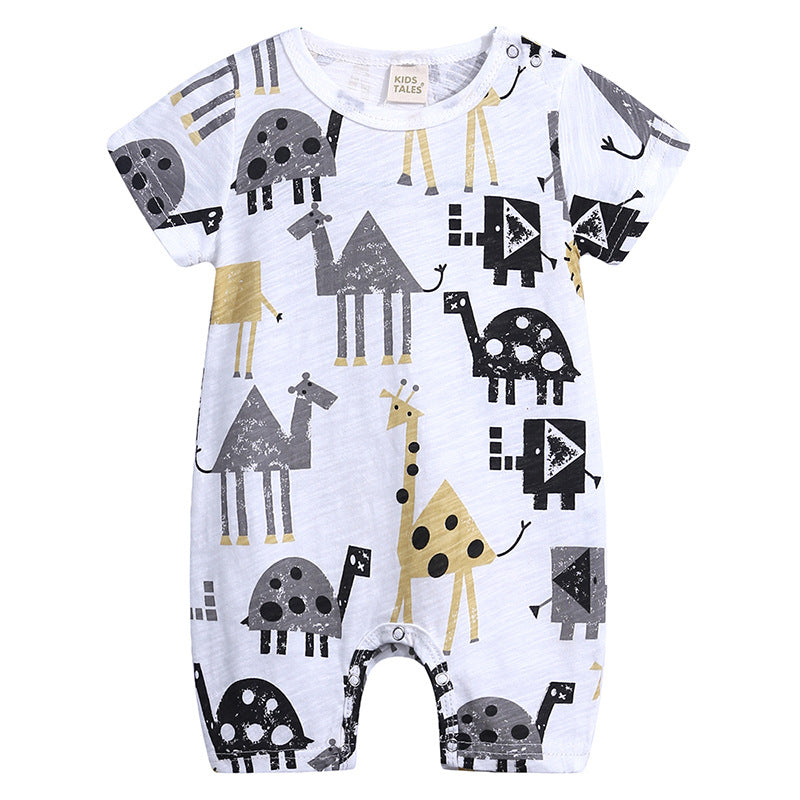 Baby Onesies Summer Slub Cotton Short Sleeves